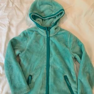 Aqua Fleece Hoodie - lands end girls, Sz 6